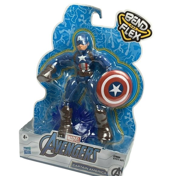 Hasbro Marvel Avengers Captain America Bend and Flex Action Figure NIB 2019 - Picture 1 of 4